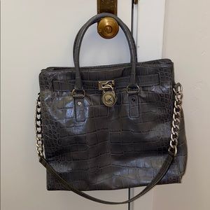 Leather Michael Kors Bag- Snakeskin print